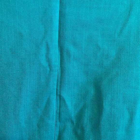 Vintage ‘80’s Linen Feel Green Top w/ Accent Trim & Buttons by Draper & Damon’s - Picture 6 of 7